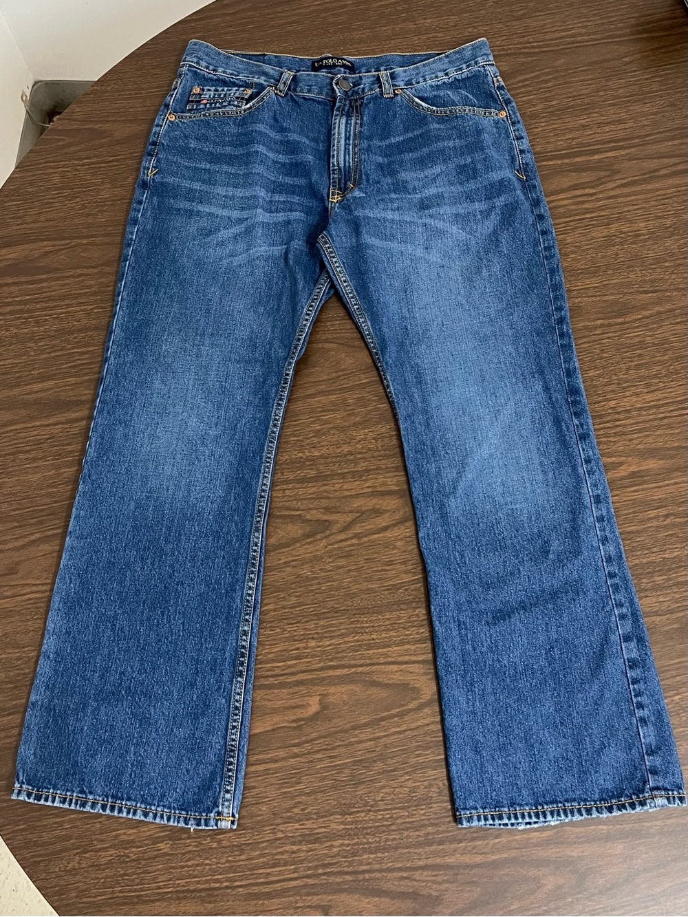 U.S. Polo Assn Men's Bootcut Jeans W36 L30 Y2K Vintage Style Denim